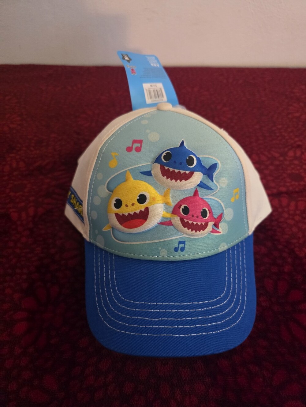 Kids Blue Baby Shark Character Baseball Cap